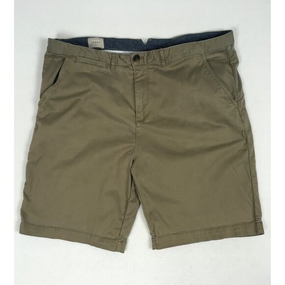 Jachs Mens Bermuda Shorts Size 40 Beige Mid Rise Front Back Pockets - Picture 1 of 14